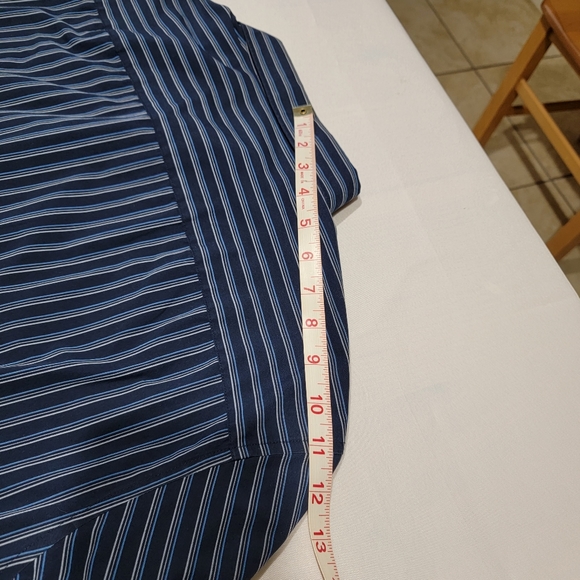 Claiborne Easy Care Blue with Stripes Button Down Shirt Men's Size XXL - Picture 10 of 15